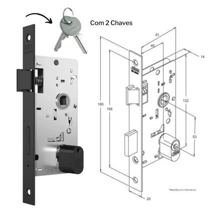 Imagem de Fechadura Reforçada Luxo para Porta de Madeira 1801/21 Oxidada Stam