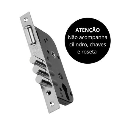 Imagem de Fechadura Rolete de Alta Segurança sem Cilindro F-5570-3R Fortezza