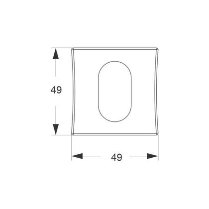 Imagem de Fechadura Rolete para Porta Pivotante 1005 Roseta Quadrada Dourada Gold 45mm Stam