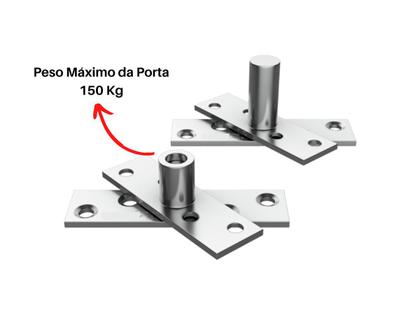 Fechadura Rolete Stam 803 Roseta Quadrada + Dobradiça Pino Pivotante 150kg Imagem de Fechadura Rolete Stam 803 Roseta Quadrada + Dobradiça Pino Pivotante 150kg