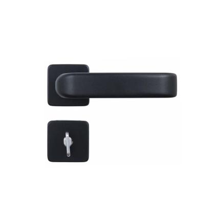 Imagem de Fechadura Roseta Firenze Para Porta De Banheiro WC Preto Fosco MGM