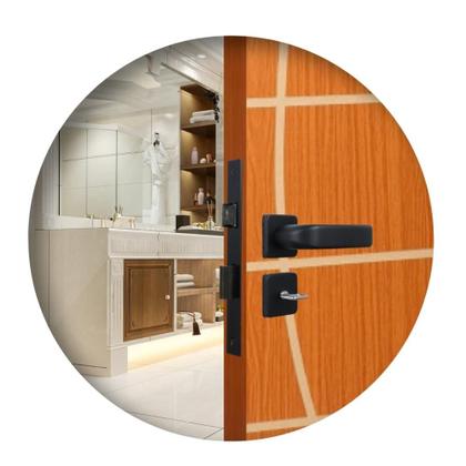 Imagem de Fechadura Roseta Firenze Para Porta De Banheiro WC Preto Fosco MGM