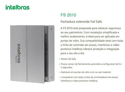 Imagem de Fechadura Solenoide Porta de Vidro Fail Safe 12v FS2010