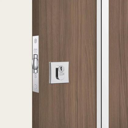 Imagem de Fechadura Stam 1005 Classic Roseta Quadrada Externa Cromada