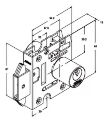 Imagem de Fechadura Stam 2002 Porta de Vidro Cilindro Redondo Cromado