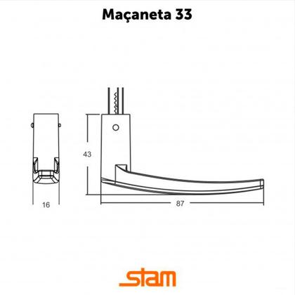 Imagem de Fechadura Stam 823/33 Porta Banheiro Roseta Redonda Inox