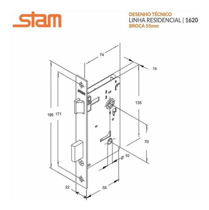 Imagem de Fechadura Stam Classic 3000 De Banheiro Roseta Gold Dourado