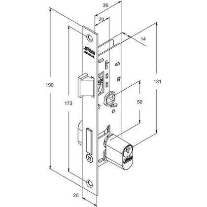 Imagem de Fechadura Stam Estreita Externa 601-602/33