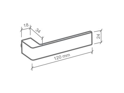 Imagem de Fechadura tess imab externa c/cilindro chave pequena preta preto fosco pp 40mm