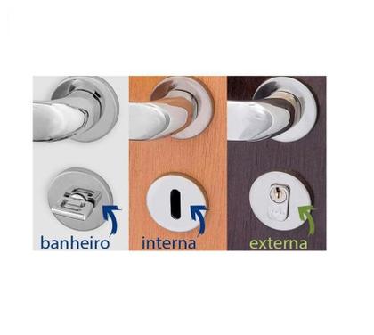 Imagem de Fechadura tess imab externa c/cilindro chave pequena preta preto fosco pp 40mm