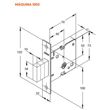 Imagem de Fechadura Trava Auxiliar 1002 Inox Cromado