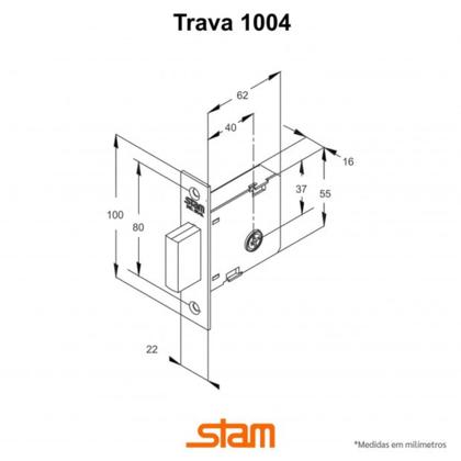 Imagem de Fechadura Trava Auxiliar 1004 Par Tetra Inox Stam