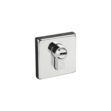 Imagem de Fechadura Trava Auxiliar Multiponto Alta Segurança F1I Quadrada Aço Inox Polido 50mm Fortezza