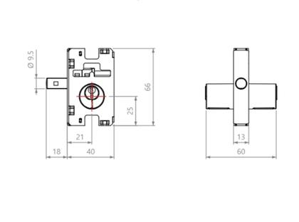 Imagem de Fechadura Vidro Blindex Porta De Bater Pino e Cilindro Redondo