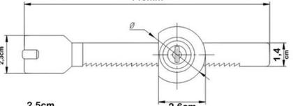 Imagem de Fechadura Vitrine Pacri Trava Jacaré Freezer 140Mm Vidro Seg