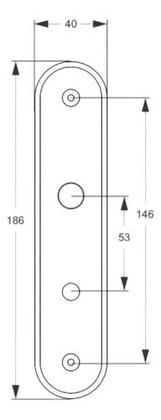 Imagem de Fechadura WC Preto Fosco  Carpi Stam- 824/33