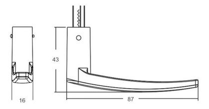 Imagem de Fechadura WC Preto Fosco  Carpi Stam- 824/33