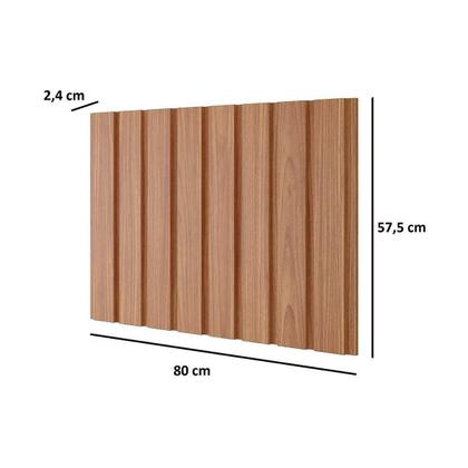 Imagem de Fechamento de Cozinha Modulado Painel Ripado Gourmet Bella 80cm Cinamomo - MGM