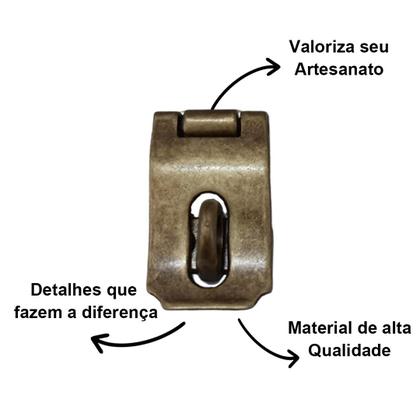 Imagem de Fecho Cadeado Curvado para Caixa Artesanato