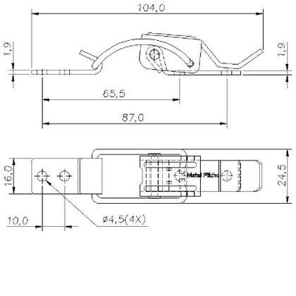 Imagem de Fecho de Ação Rápida FP - 12 - A1 Zincado Metalfecho