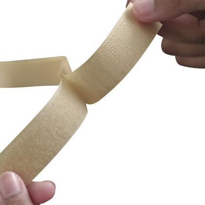 Imagem de Fecho De Contato Macho E Fêmea 25mm X 1 Metro Cor Bege