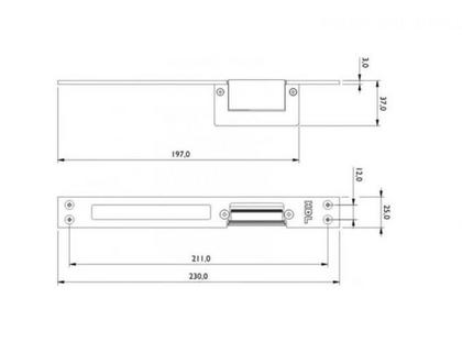 Imagem de Fecho Elétrico FEC-91 LA Longo Trinco Ajustável HDL
