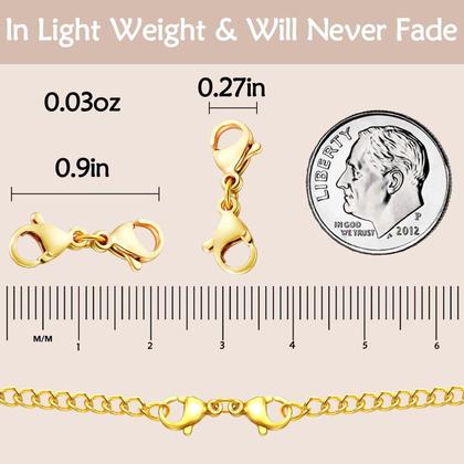 Imagem de Fecho extensor de colar/pulseira OHINGLT Double Lobster Fecho