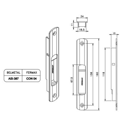 Imagem de Fecho Fermax Concha Cega