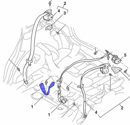 Imagem de Fecho fivela Cinto Seguranca Traseiro LD ASX  - Original