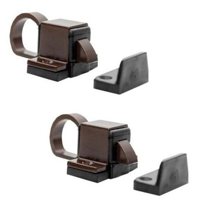 Imagem de Fecho Gatilho Para Janela De Madeira Marrom 02 Unid+parafuso