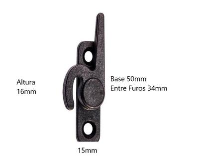 Imagem de Fecho japones meia lua fec-174 dir/esq nylon janela porta al