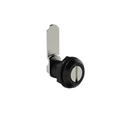 Imagem de Fecho Lingueta Com Dobra Fenda Preto 2 X 50 Mm Para Quadros Elétricos