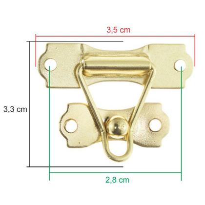 Imagem de Fecho Simples Caixa e Bandeja 226 Latonado Ouro