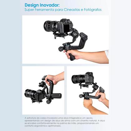 Imagem de FeiyuTech Scorp 2 Estabilizador De Cardan 3 Eixos Para Câmeras Sem Espelho, Smartphones, Câmeras de Ação Com Rastreador AI Integrado