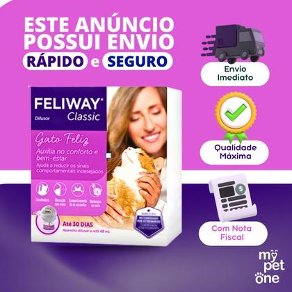 Imagem de Feliway Classic Ceva para Gatos - Difusor + Refil 48 mL