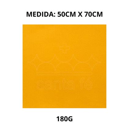 Imagem de Feltro 50cm x 70cm Amarelo Ouro Ref 044 180g Santa Fé
