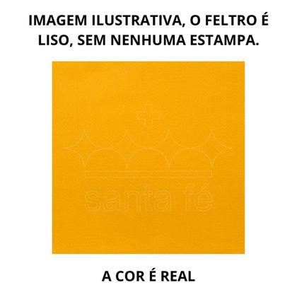 Imagem de Feltro 50cm x 70cm Amarelo Ouro Ref 044 180g Santa Fé