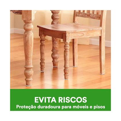 Imagem de Feltro Adesivo 54un protetor Cadeira Sofá Redondo 2,5cm