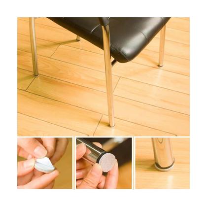 Imagem de Feltro Adesivo 54un protetor Cadeira Sofá Redondo 2,5cm