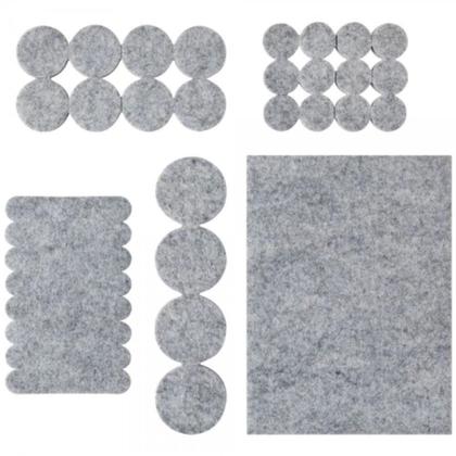 Imagem de Feltro Adesivo Vários Tamanhos P/ Móveis Objetos Protetor 33 Peças - Clink