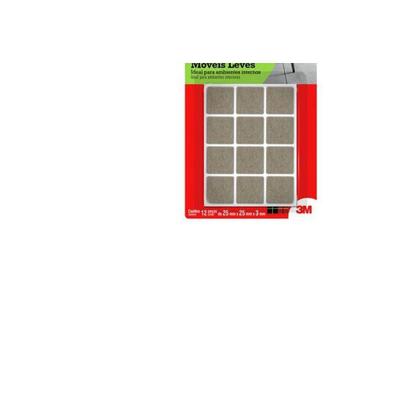Imagem de Feltro Auto-Adesivo 3M Marrom Quadrado P 12Pecas Fp-086  Hb004262661
