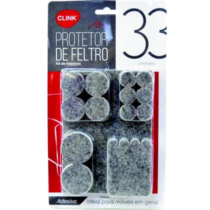 Imagem de Feltro Protetor Adesivo Moveis Janela Porta Kit 33pçs