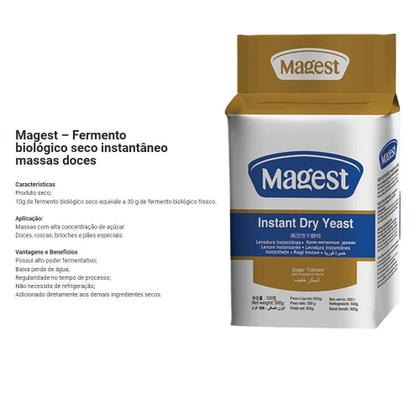 Imagem de Fermento Biológico Seco Magest 500g Massas Doces