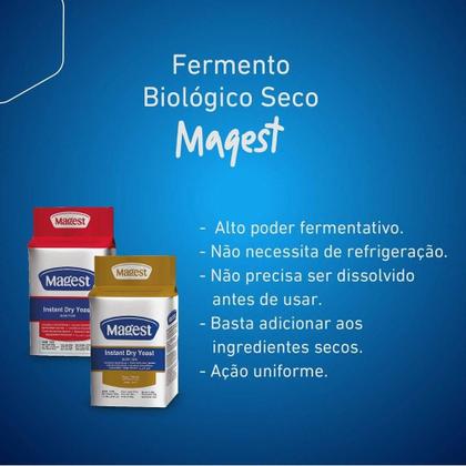 Imagem de Fermento Biológico Seco Magest 500g Massas Doces