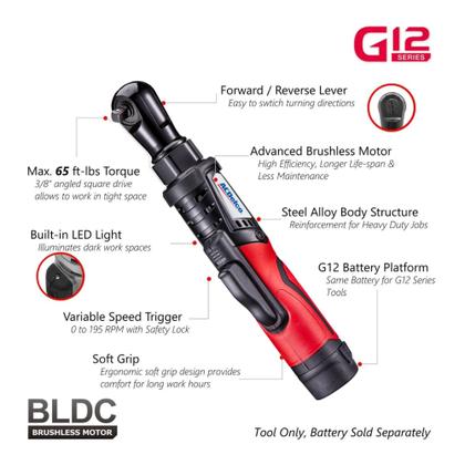 Imagem de Ferramenta combinada ACDelco ARW12103-K1 Série G12 12V sem fio