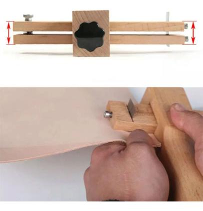 Imagem de Ferramenta Cortadora Cortar Tiras Couro Ajustavel Até 10cm