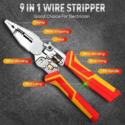 Imagem de Ferramenta de decapagem de fios Yongyoung 8 em 1 1000V Testador de tensão