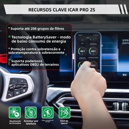 Imagem de Ferramenta De Diagnóstico Automotivo Bluetooth 5.3 OBD2 Vgate iCar pro 2S ELM327 Para Android IOS