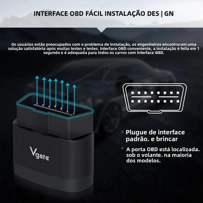 Imagem de Ferramenta De Diagnóstico Automotivo Bluetooth 5.3 OBD2 Vgate iCar pro 2S ELM327 Para Android IOS