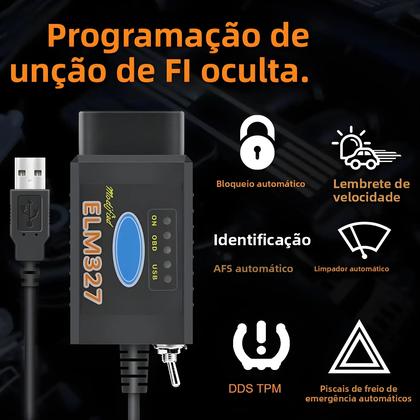 Imagem de Ferramenta De Diagnóstico OBD2 Ford ELM327 V15 PIC18F25K80 FTDI CH340 Scanner De Código Bluetooth